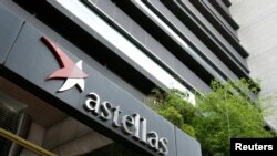 FILE - The headquarters of Japanese pharmaceutical company Astellas Pharma Inc. is seen in Tokyo, July 17, 2009.