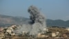 Smoke billows from the site of an Israeli airstrike on the southern Lebanese village of Khiam near the border on June 8, 2024, amid ongoing cross-border tensions as fighting continues between Israel and Hamas militants in the Gaza Strip.
