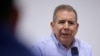 Venezuelan opposition presidential candidate for the Plataforma Unitaria Democratica party, Edmundo Gonzalez Urrutia, speaks during a meeting with young politicians in Caracas, Venezuela, June 15, 2024.