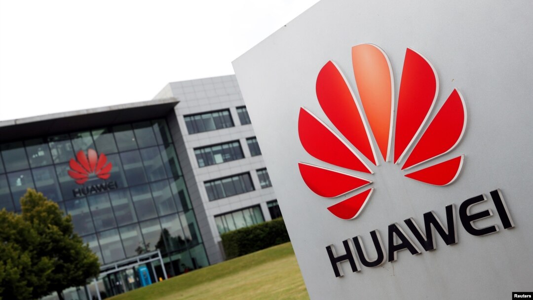 Huawei headquarters building is pictured in Reading, Britain, July 14, 2020.