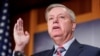 FILE - Chairman of the Senate Judiciary Committee Lindsey Graham (R-SC) speaks to the media after Special Counsel Robert Mueller found no evidence of collusion between U.S. President Donald Trump’s campaign and Russia in the 2016 election, March 25, 2019. 