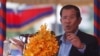 រូបឯកសារ៖ លោកនាយករដ្ឋមន្ត្រី ហ៊ុន សែន ថ្លែងនៅក្នុងពិធីសម្ពោធគម្រោងការពារទឹកជំនន់ក្រោមការឧបត្ថម្ភពីប្រទេសជប៉ុន នៅរាជធានីភ្នំពេញ ថ្ងៃទី៤ ខែមីនា ឆ្នាំ២០១៩។ 