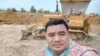 Sok Oudom, pictured at a construction site, is the owner of Rithysen radio station and a local citizen journalist in Kampong Chhnang province, Cambodia. (Courtesy of Facebook)