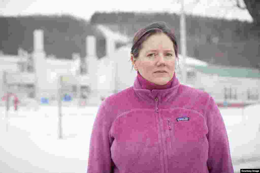Helen Slottje in Ithaca NY, which sits on the Marcellus Shale, the largest known deposit of underground shale gas in the United States. (Goldman Environmental Prize) 
