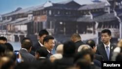 Le président chinois Xi Jinping à l'ouverture de la 2è conférence internationale de l'internet à Wuzhen, en Chine, le 16 décembre 2015. REUTERS/Aly Song - RTX1YVWG 