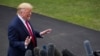 FILE - President Donald Trump speaks with reporters before departing on Marine One from the South Lawn of the White House, in Washington, Sept. 9, 2019.