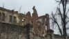 Two years later, much of the damage of the Ukraine conflict's early battles remains untouched, March 6, 2016. (L. Ramirez/VOA)
