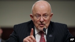 U.S. intelligence chief James Clapper testifies on Capitol Hill in Washington Feb. 11, 2014.
