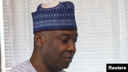 Le président du Sénat nigérian Bukola Saraki