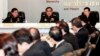 Thai Army chief General Prayuth Chan-ocha speaks during a meeting with Thai ambassadors at the Royal Thai Army Headquarters in Bangkok, June 11, 2014.