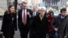 U.S. Under Secretary of State for Political Affairs Wendy Sherman (C) visits Independence Square in Kyiv, March 20, 2014.