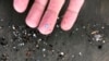 Microplastic debris that washed up at Depoe Bay, Ore., is seen in this Jan. 19, 2020 photo.