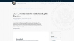 美国国务院发布《2024年各国人权报告》(美国国务院网站截图，2025年8月12日)