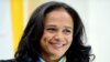 In this photograph taken on Feb. 5, 2018, Angolan businesswoman Isabel dos Santos looks on as she visits EFACEC's new electric mobility industrial unit in Maia, central Portugal.