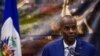 Le 7 janvier 2020, le président d'Haïti Jovenel Moise s'exprime lors d'une conférence de presse à Port-au-Prince.