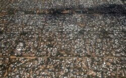 FILE - An aerial picture shows a section of the Dadaab camp near the Kenya-Somalia border.
