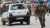 An Indian army soldier takes runs during a fight in the town of Dinanagar, in the northern state of Punjab, India, July 27, 2015. 