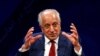FILE - U.S. envoy for peace in Afghanistan Zalmay Khalilzad speaks during a debate at Tolo TV channel in Kabul, Apr. 28, 2019. 