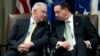 Attorney General Jeff Sessions speaks with Deputy Attorney General Rod Rosenstein, during the opening of the summit on Efforts to Combat Human Trafficking at Department of Justice in Washington, Feb. 2, 2018.