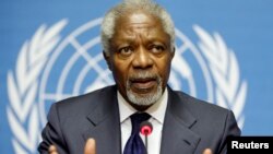 Kofi Annan à Genève, le 30 juin 2012.